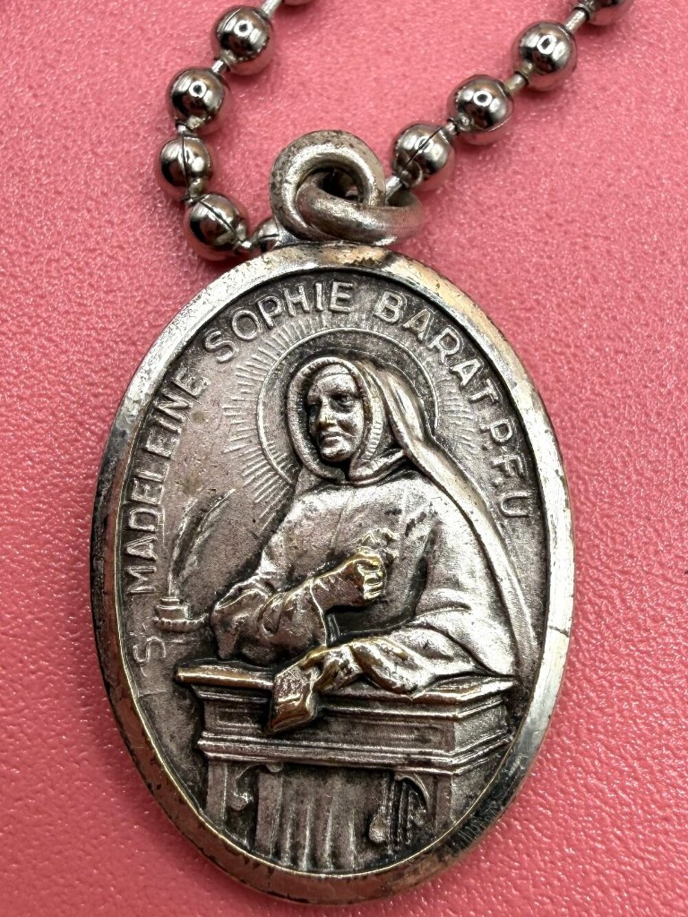 Madeleine Sophie Barat Religious Medal Necklace Silver